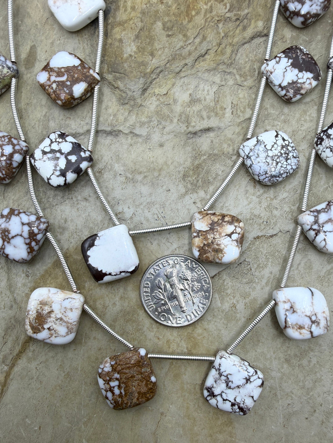 RARE Arizona Wild Horse Handcut Graduated Diamond Shape