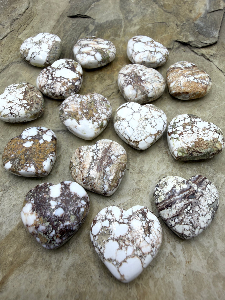 RARE Arizona Wild Horse Handcut Heart Shaped Focal Beads