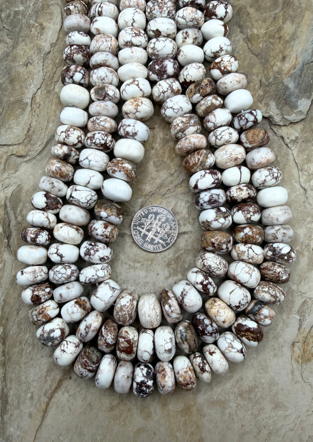 RARE Arizona Wild Horse Handcut Irregular BIG Rondelle