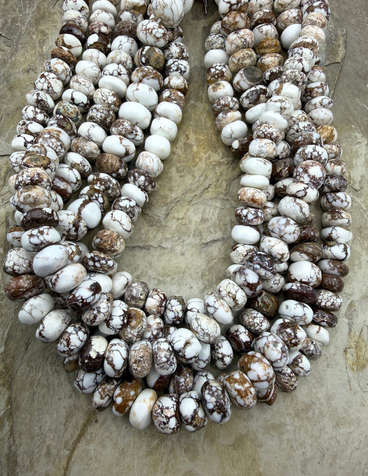 RARE Arizona Wild Horse Handcut Irregular Rondelle 10mm 16