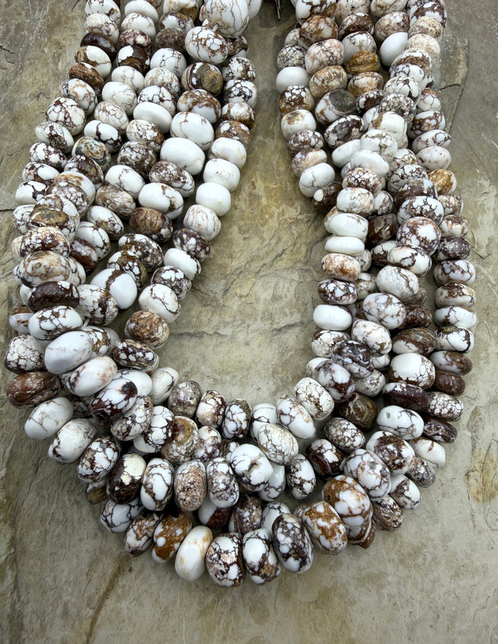 RARE Arizona Wild Horse Handcut Irregular Rondelle 10mm 16