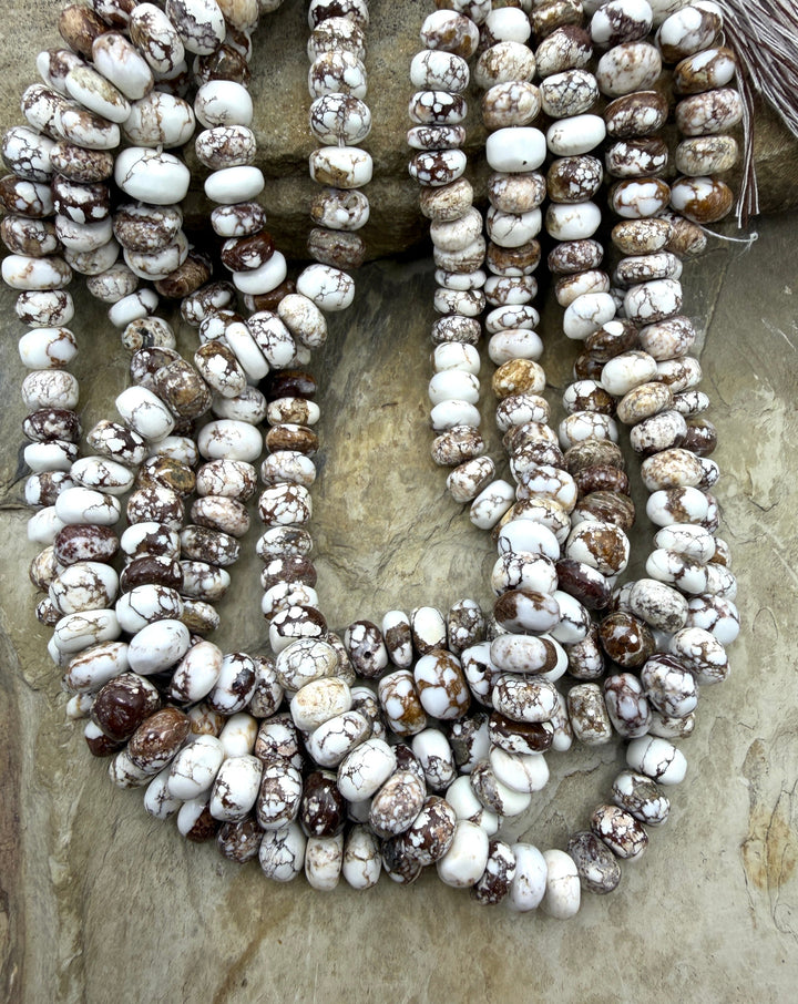 RARE Arizona Wild Horse Handcut Irregular Rondelle 10mm 16