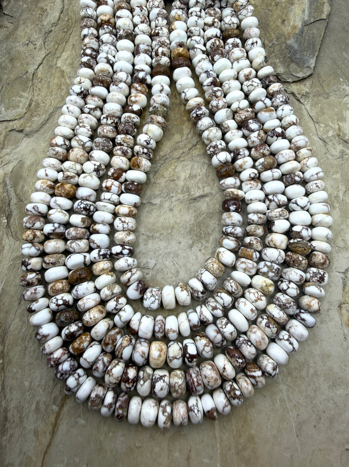 RARE Arizona Wild Horse Handcut Irregular Rondelle 6mm 16
