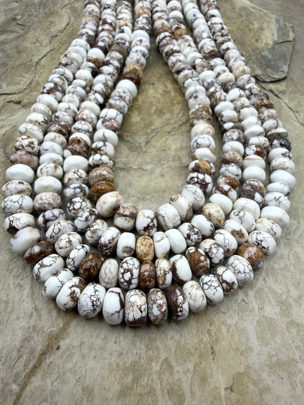 RARE Arizona Wild Horse Handcut Irregular Rondelle 8mm 16