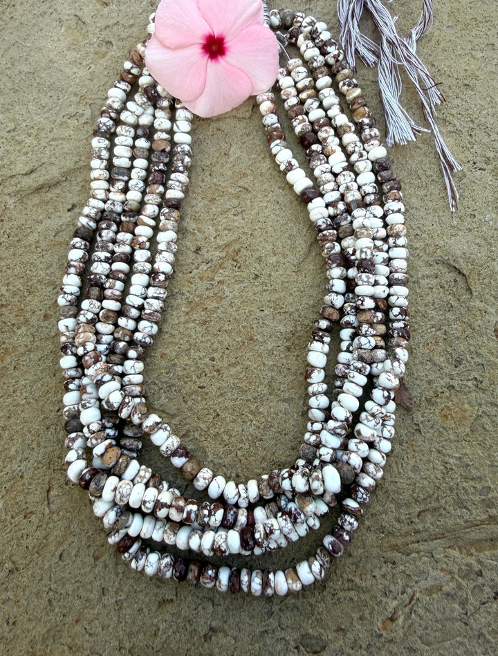 RARE Arizona Wild Horse Handcut Irregular Rondelle Beads