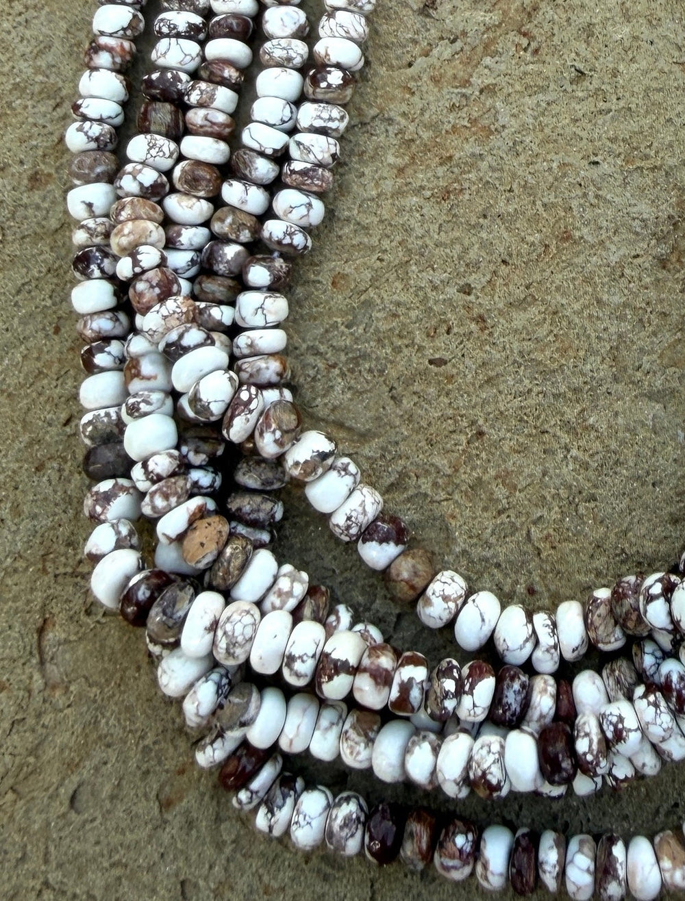 RARE Arizona Wild Horse Handcut Irregular Rondelle Beads