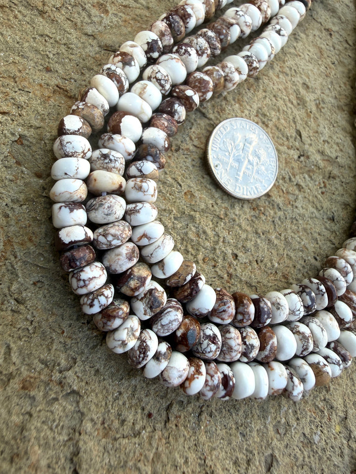 RARE Arizona Wild Horse Handcut Irregular Rondelle Beads