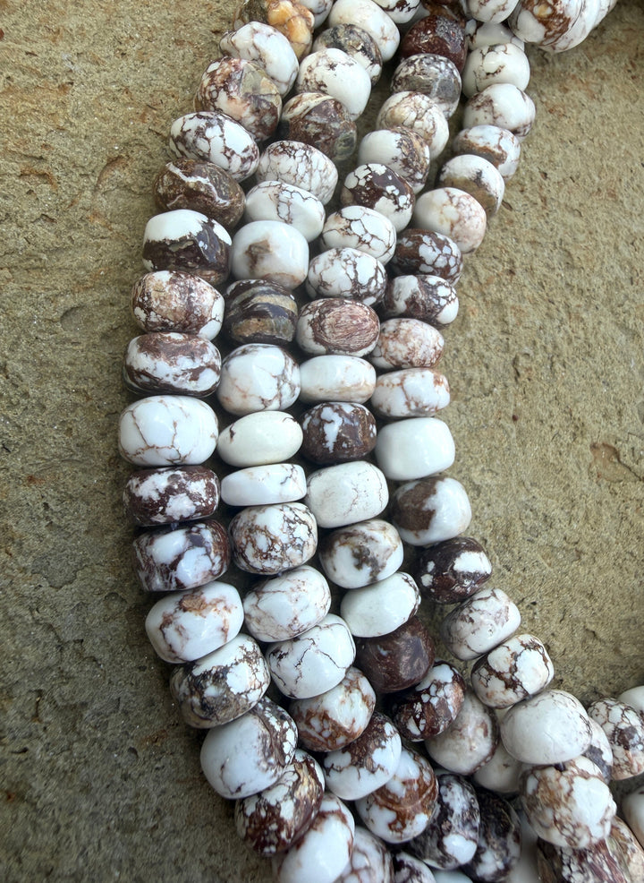 RARE Arizona Wild Horse Handcut Irregular Rondelle Beads