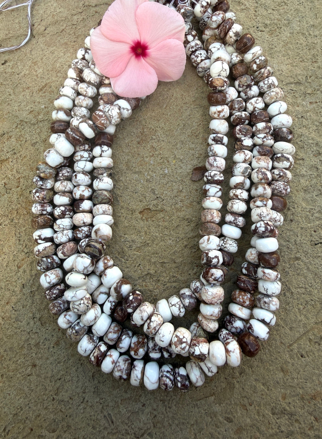 RARE Arizona Wild Horse Handcut Irregular Rondelle Beads