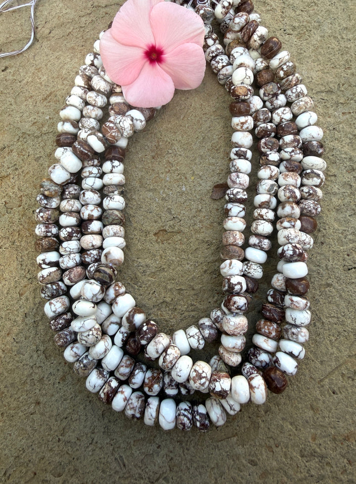 RARE Arizona Wild Horse Handcut Irregular Rondelle Beads