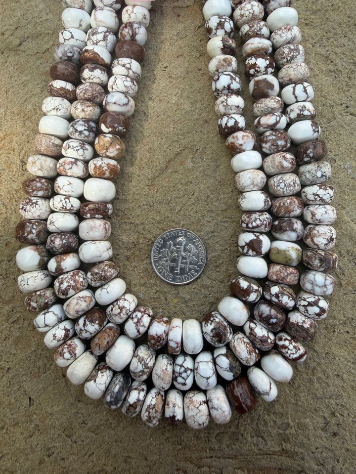 RARE Arizona Wild Horse Handcut Irregular Rondelle Beads
