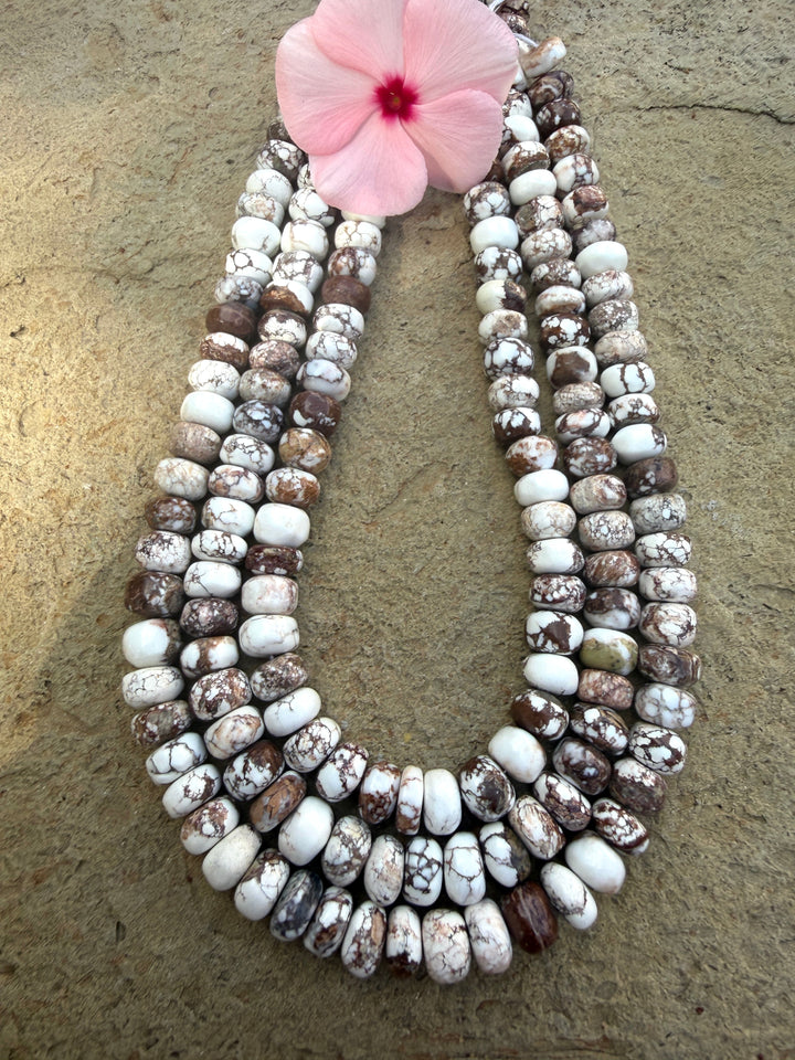 RARE Arizona Wild Horse Handcut Irregular Rondelle Beads
