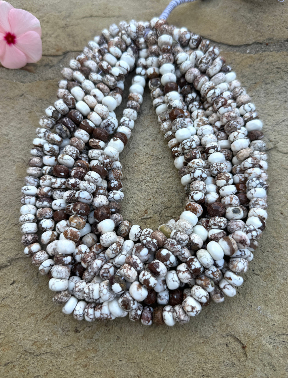 RARE Arizona Wild Horse Handcut Irregular Rondelle Beads