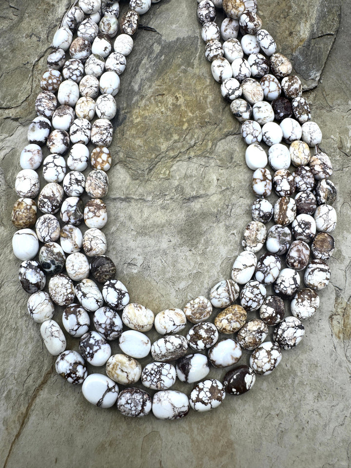 RARE Arizona Wild Horse Handcut Oval Beads 6x10mm 16 Inch