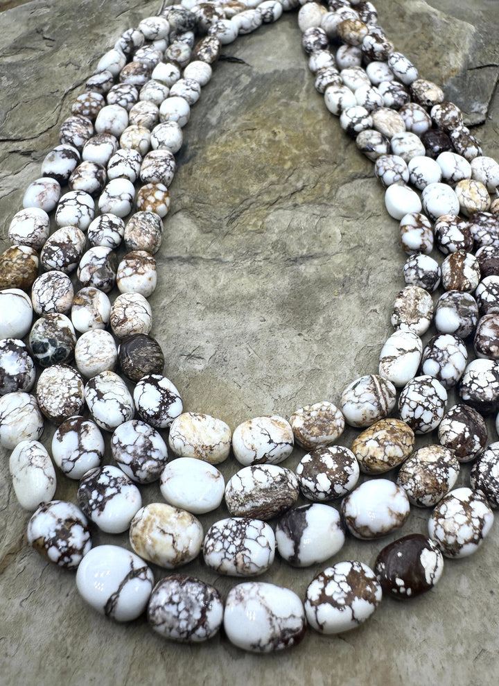 RARE Arizona Wild Horse Handcut Oval Beads 6x10mm 16 Inch