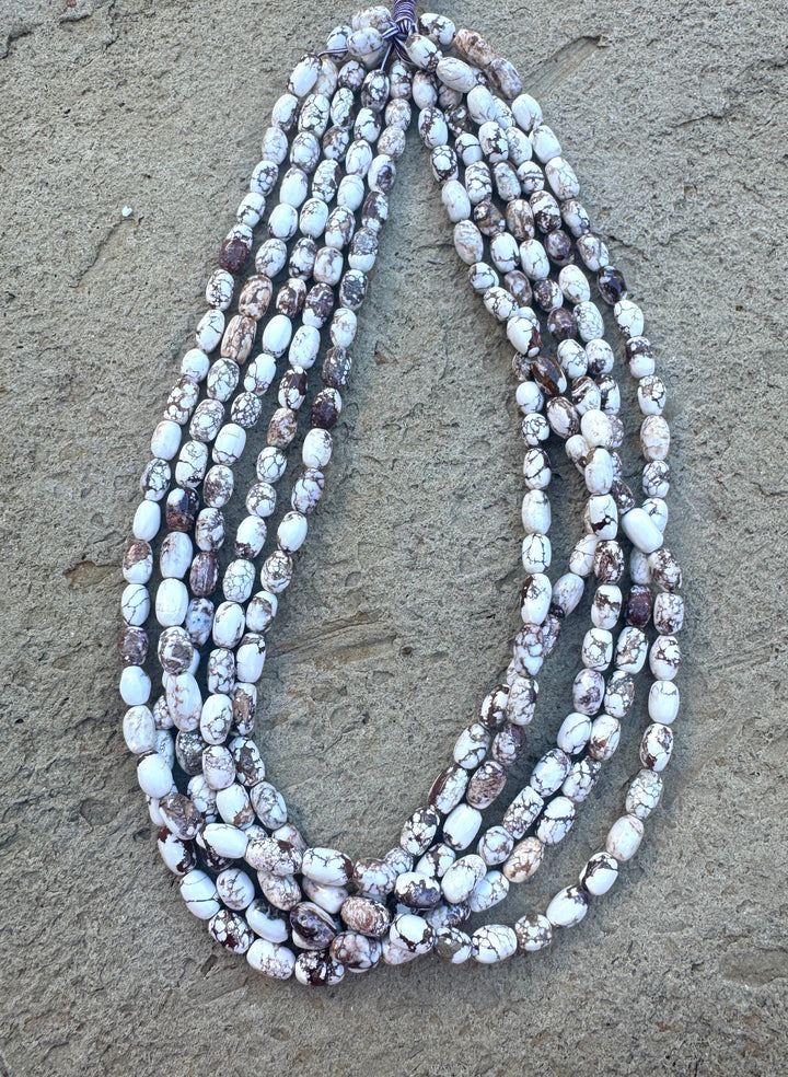 RARE Arizona Wild Horse Handcut Rice Beads 5x9mm 16 Inch