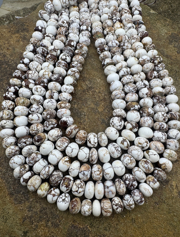 RARE Arizona Wild Horse Handcut Rondelle Shaped Beads 10mm