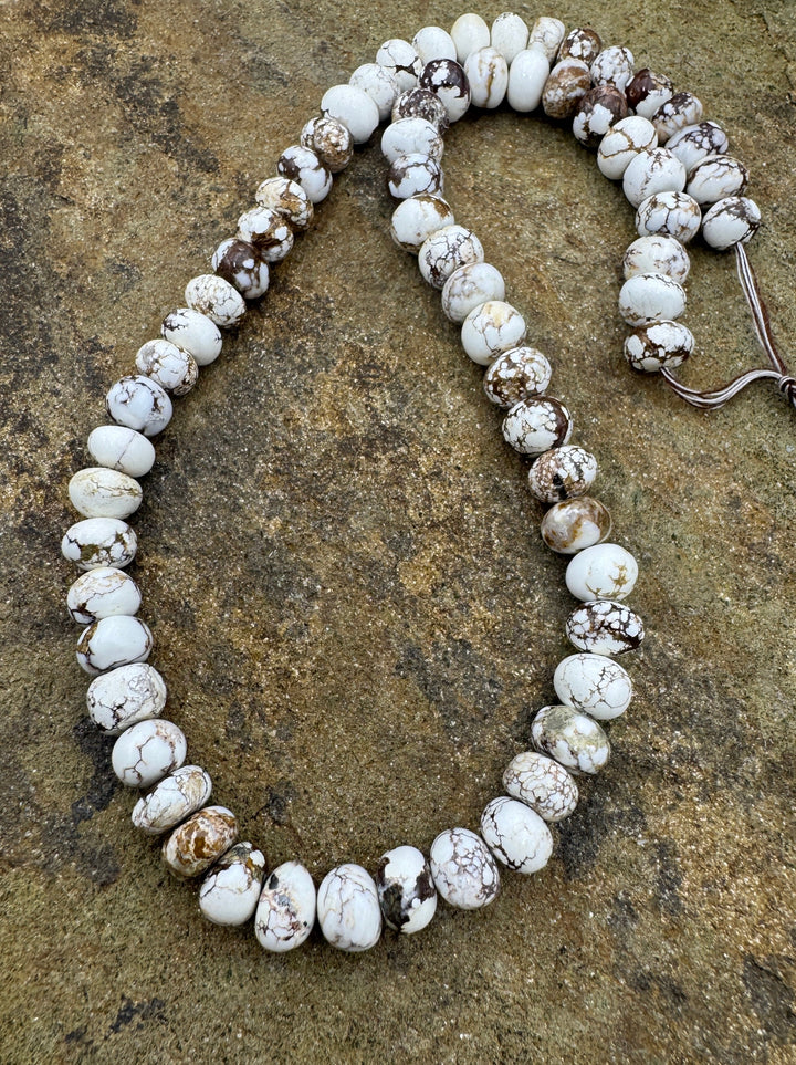 RARE Arizona Wild Horse Handcut Rondelle Shaped Beads 8mm