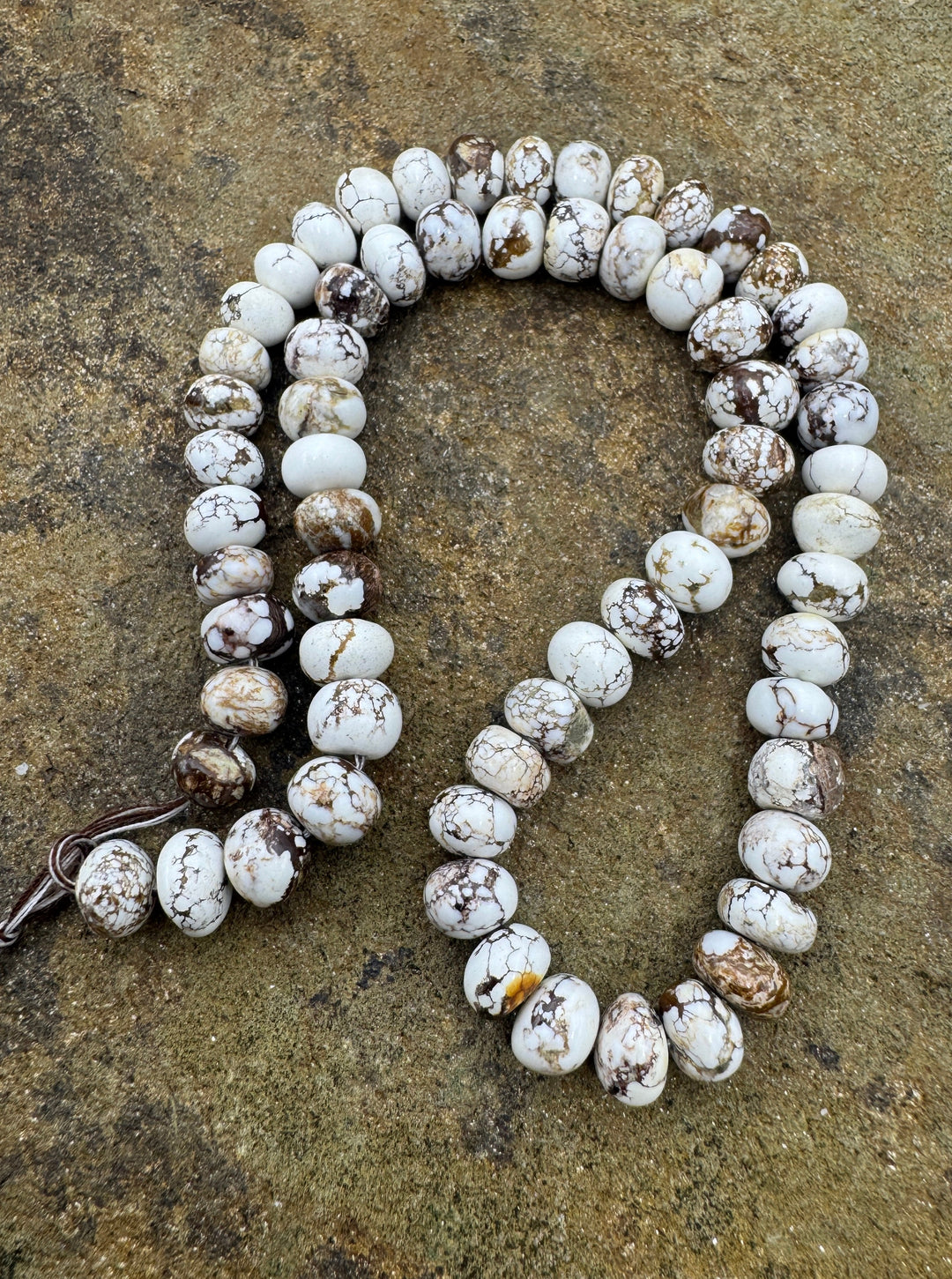 RARE Arizona Wild Horse Handcut Rondelle Shaped Beads 8mm