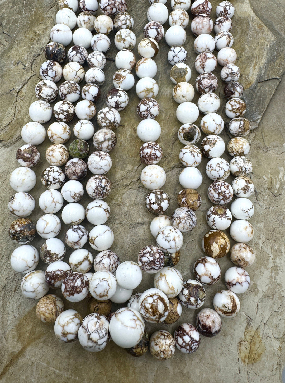 RARE Arizona Wild Horse Handcut Round Beads 9-10mm 16 Inch