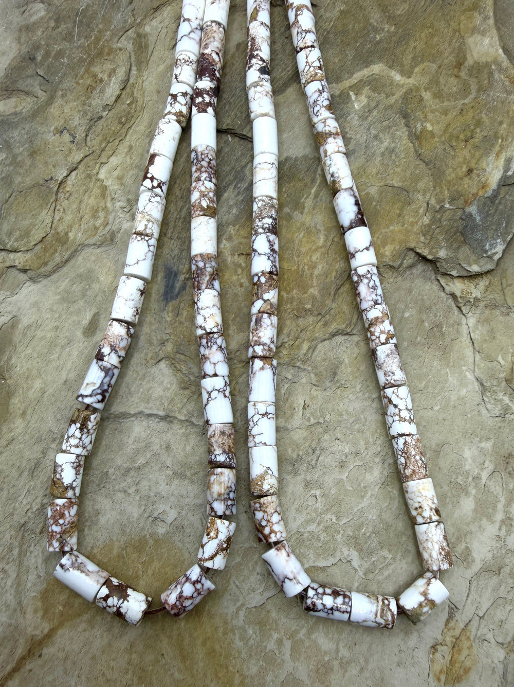 RARE Arizona Wild Horse Handcut Tube Beads 8x10mm 16 Inch