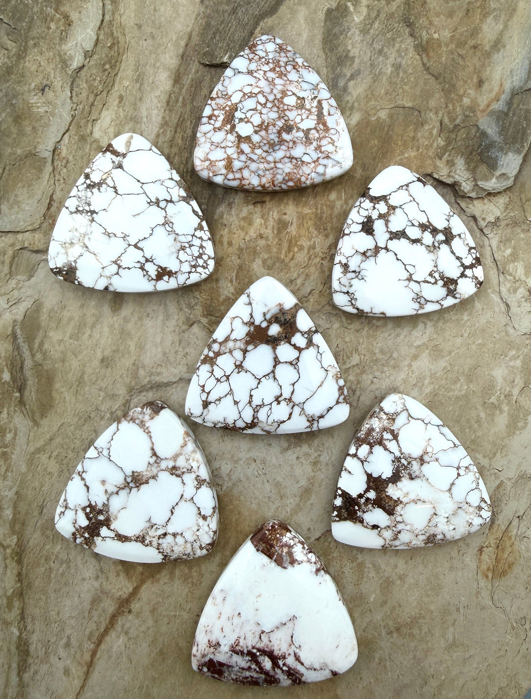 RARE Arizona Wild Horse Handcut Wide Trillion Fly Shaped