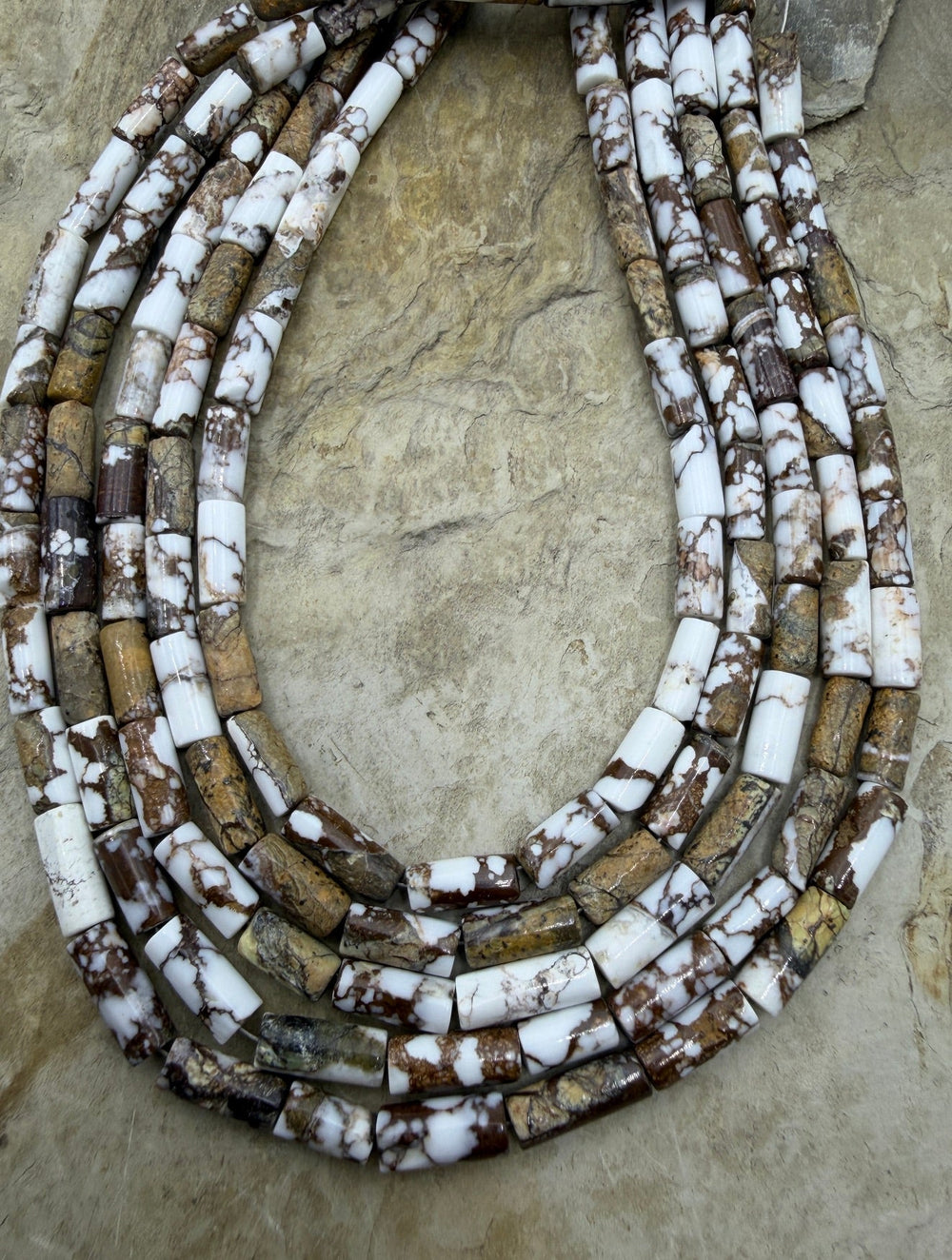 RARE Arizona Wild Horse HandcutTube Beads 4x9mm 12 Inch