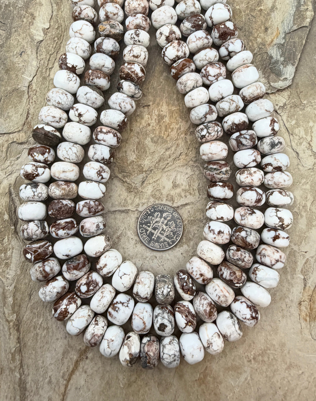 RARE Arizona Wild Horse Irregular Rondelle Beads 10mm