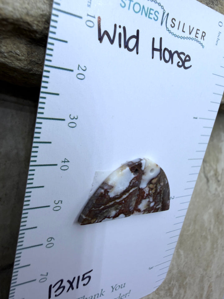 RARE Arizona Wild Horse Matching Earring Slab Bead Pair