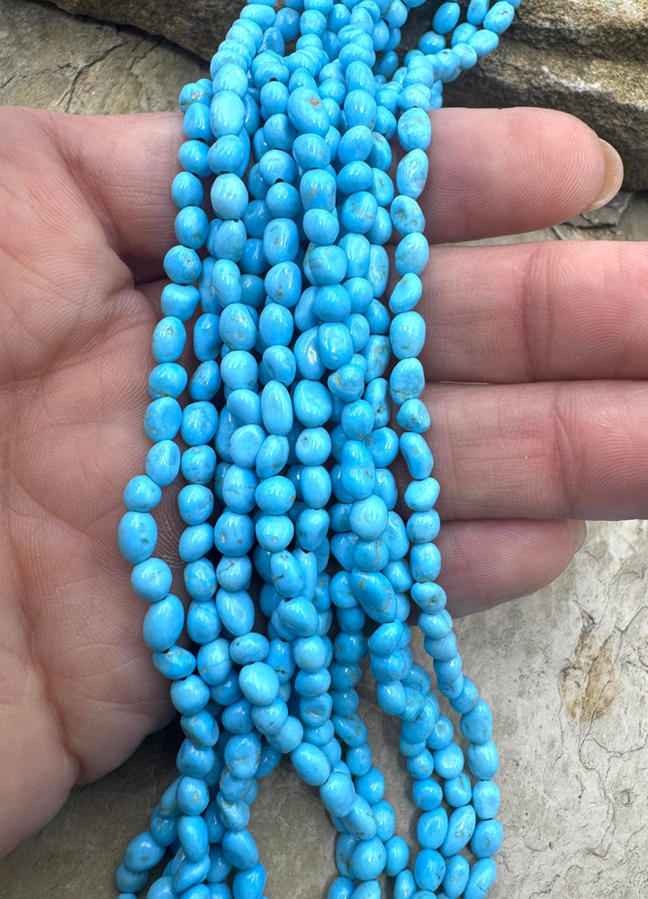 RARE Blue Ridge Turquoise (Nevada) 3-5mm Rounded Nugget