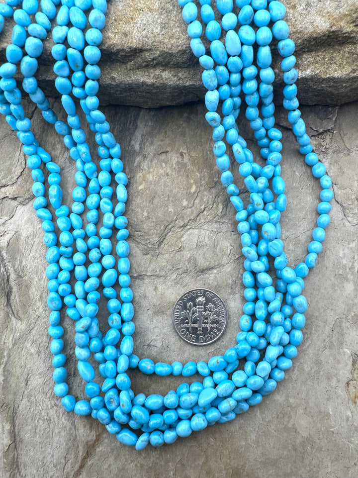 RARE Blue Ridge Turquoise (Nevada) 3-5mm Rounded Nugget