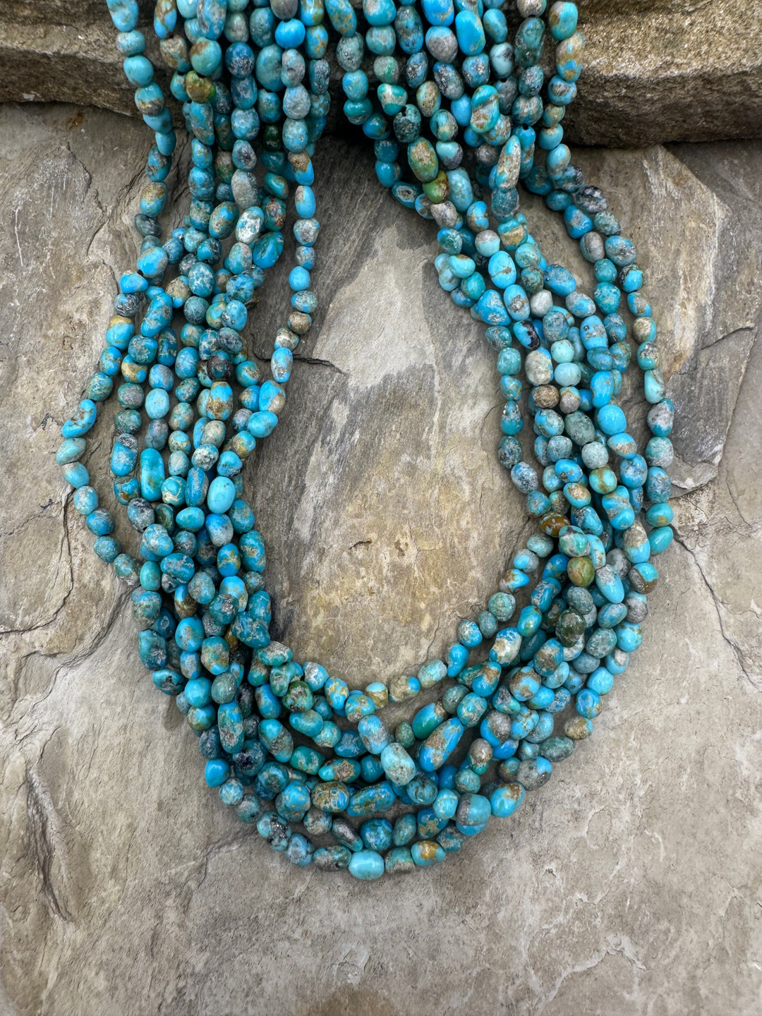 RARE Blue Ridge Turquoise (Nevada) 4.5-5mm Rounded Nugget