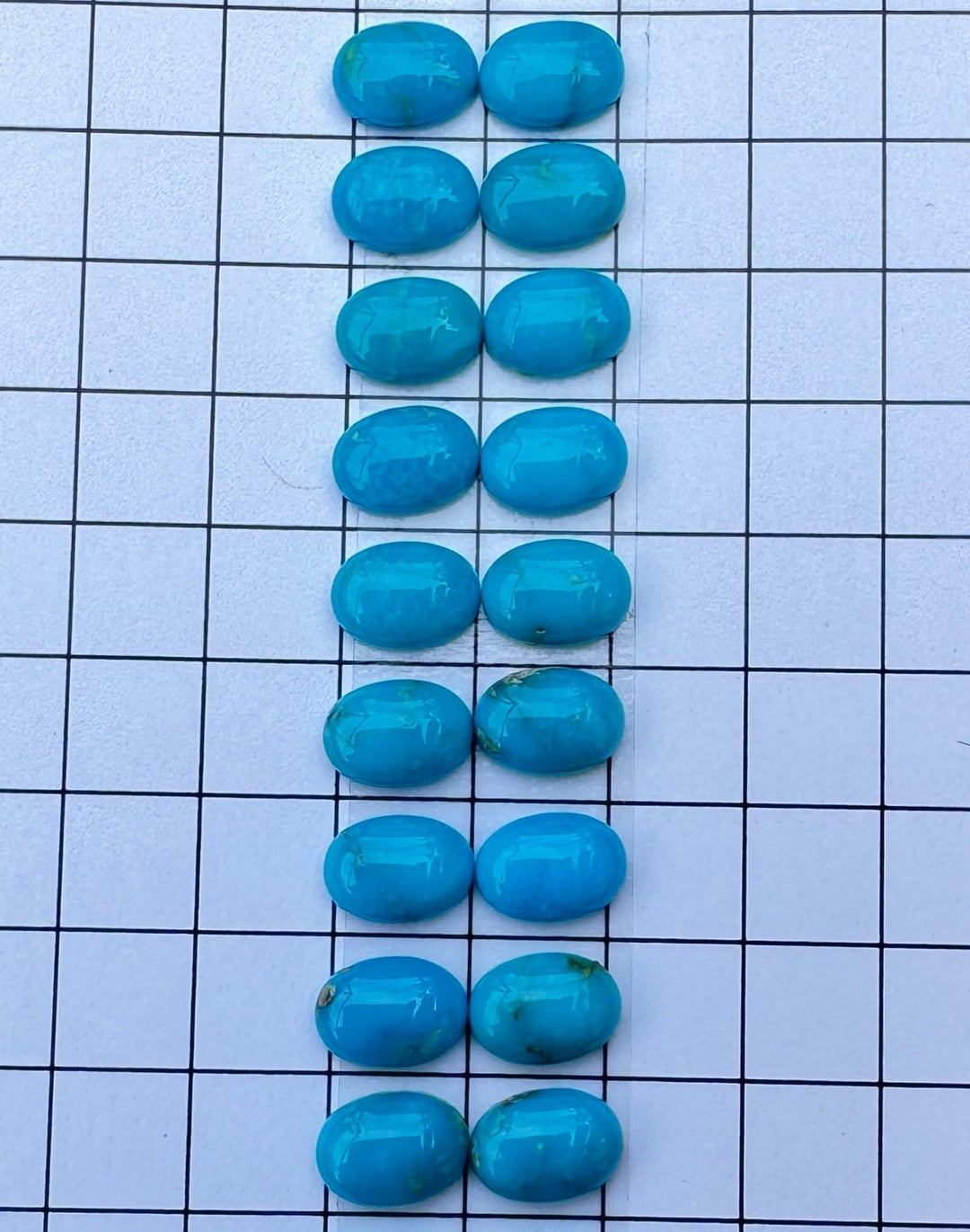 RARE Blue Ridge Turquoise (Nevada) 5x7mm Oval Cabochons