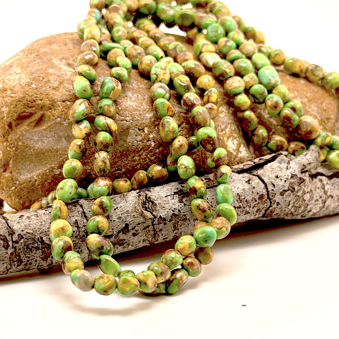 RARE Boulder Sonoran Gold Turquoise (Mex) 4mm Rounded