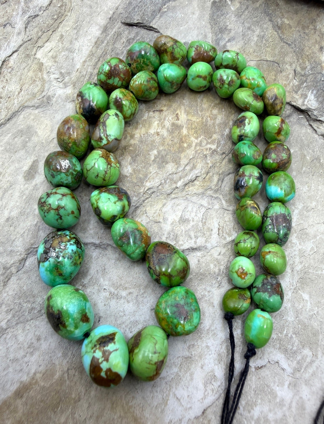 RARE Boulder Sonoran Gold Turquoise (Mex) Graduated Rounded