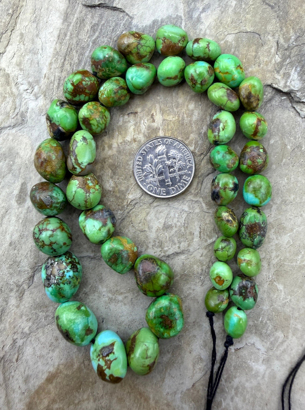 RARE Boulder Sonoran Gold Turquoise (Mex) Graduated Rounded