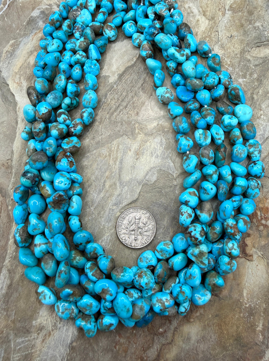 RARE Castle Dome Turquoise (Arizona) Nugget Beads