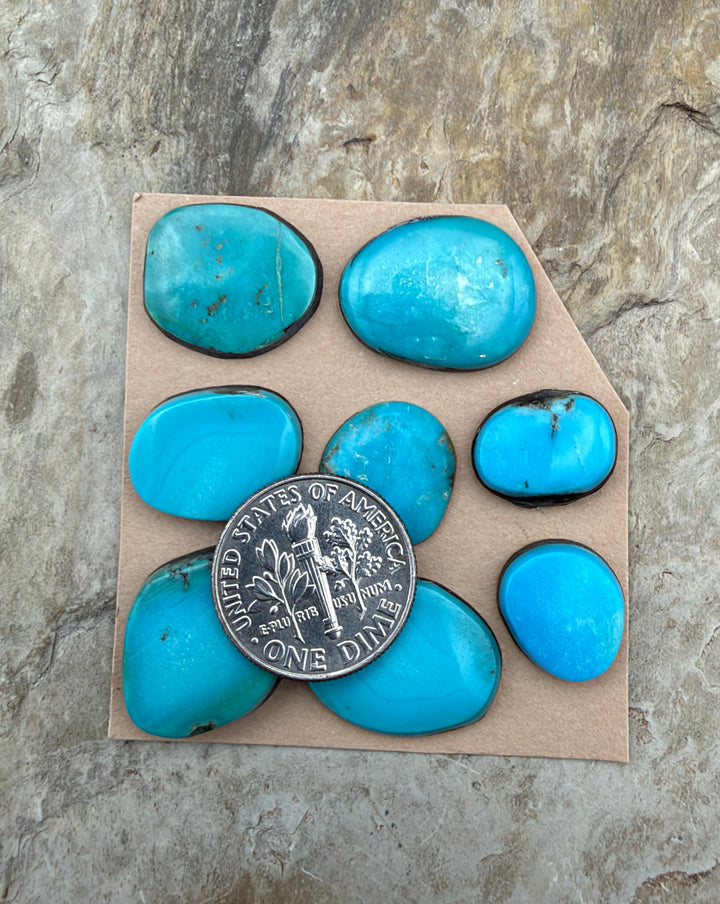 RARE Castle Dome Turquoise (Estate Find) LOT of 8 Small