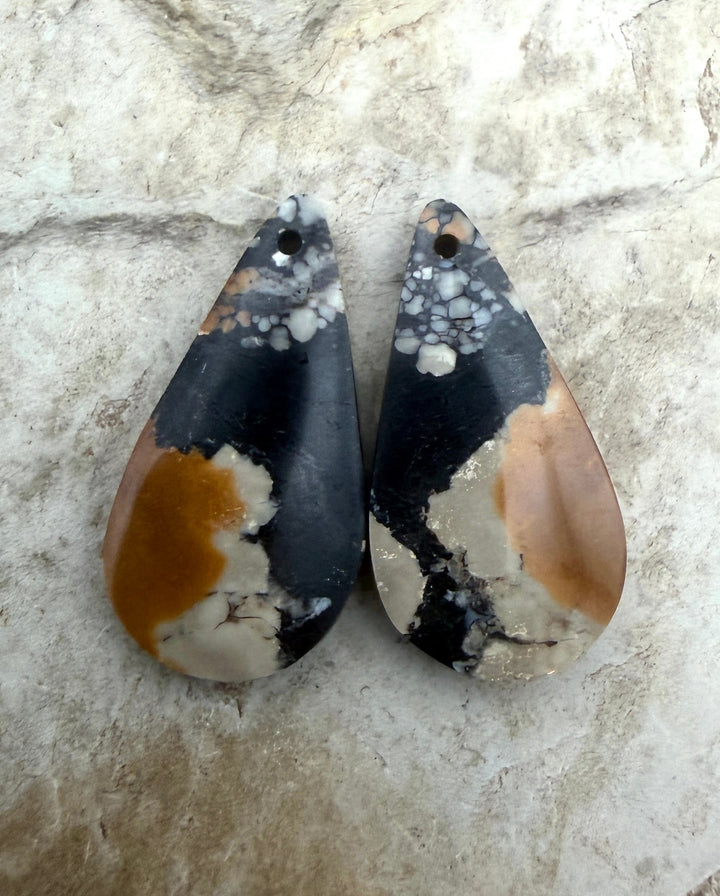 RARE Chalcosiderite ’Turquoise’ Matching Earring Slab Bead