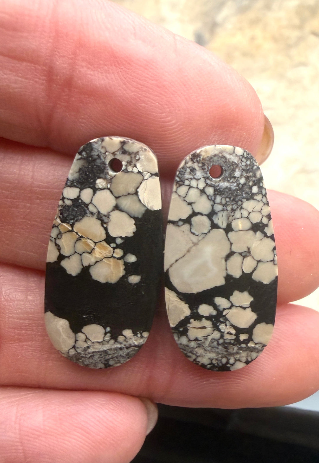 RARE Chalcosiderite ’Turquoise’ Matching Earring Slab Bead
