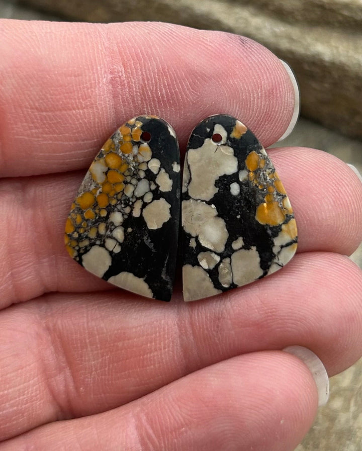 RARE Chalcosiderite ’Turquoise’ Matching Earring Slab Bead