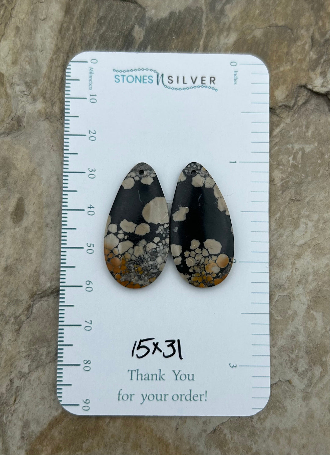 RARE Chalcosiderite ’Turquoise’ Matching Earring Slab Bead