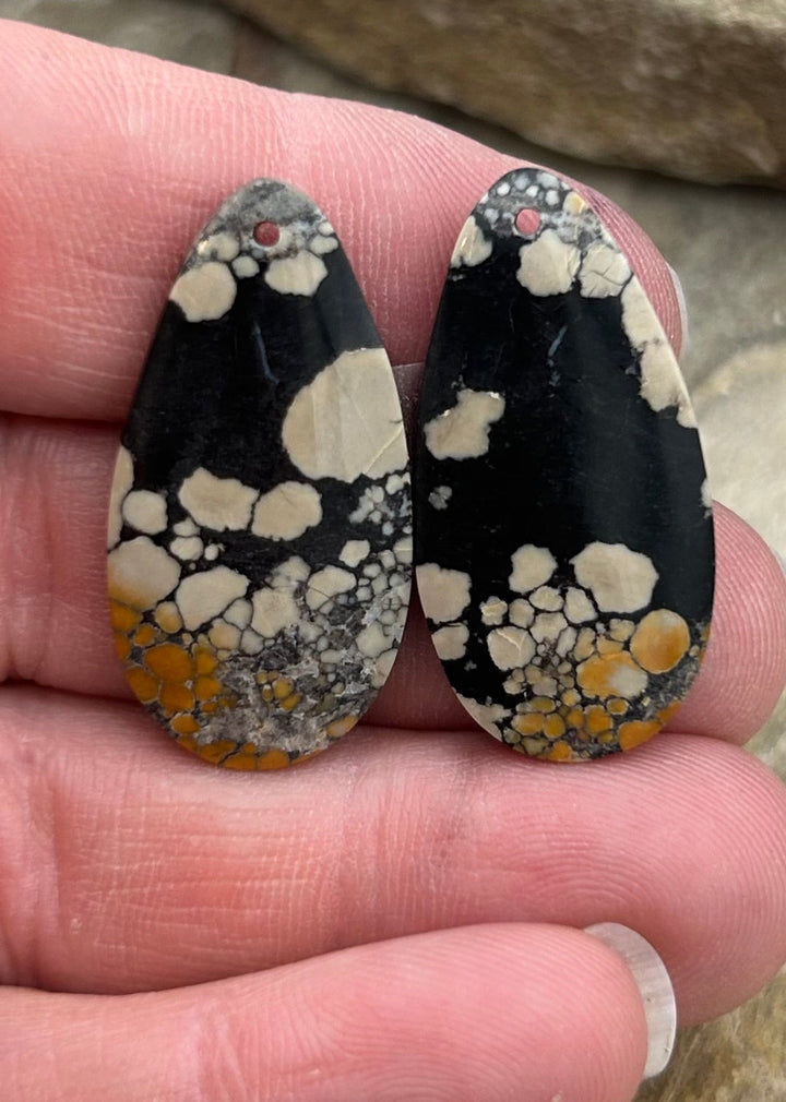 RARE Chalcosiderite ’Turquoise’ Matching Earring Slab Bead