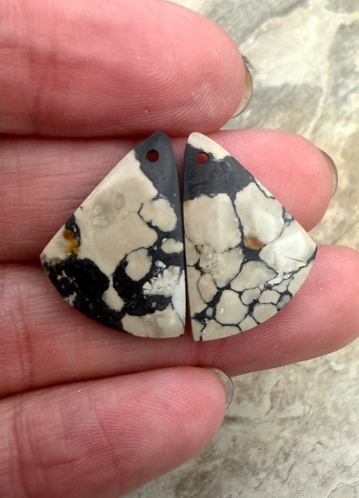 RARE Chalcosiderite ’Turquoise’ Matching Earring Slab Bead