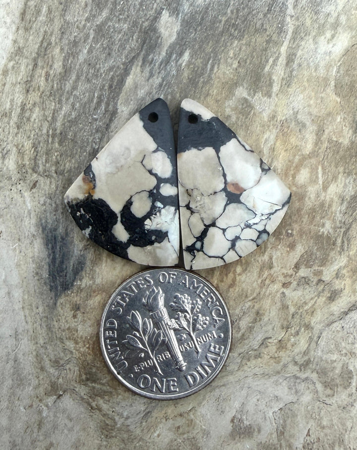 RARE Chalcosiderite ’Turquoise’ Matching Earring Slab Bead
