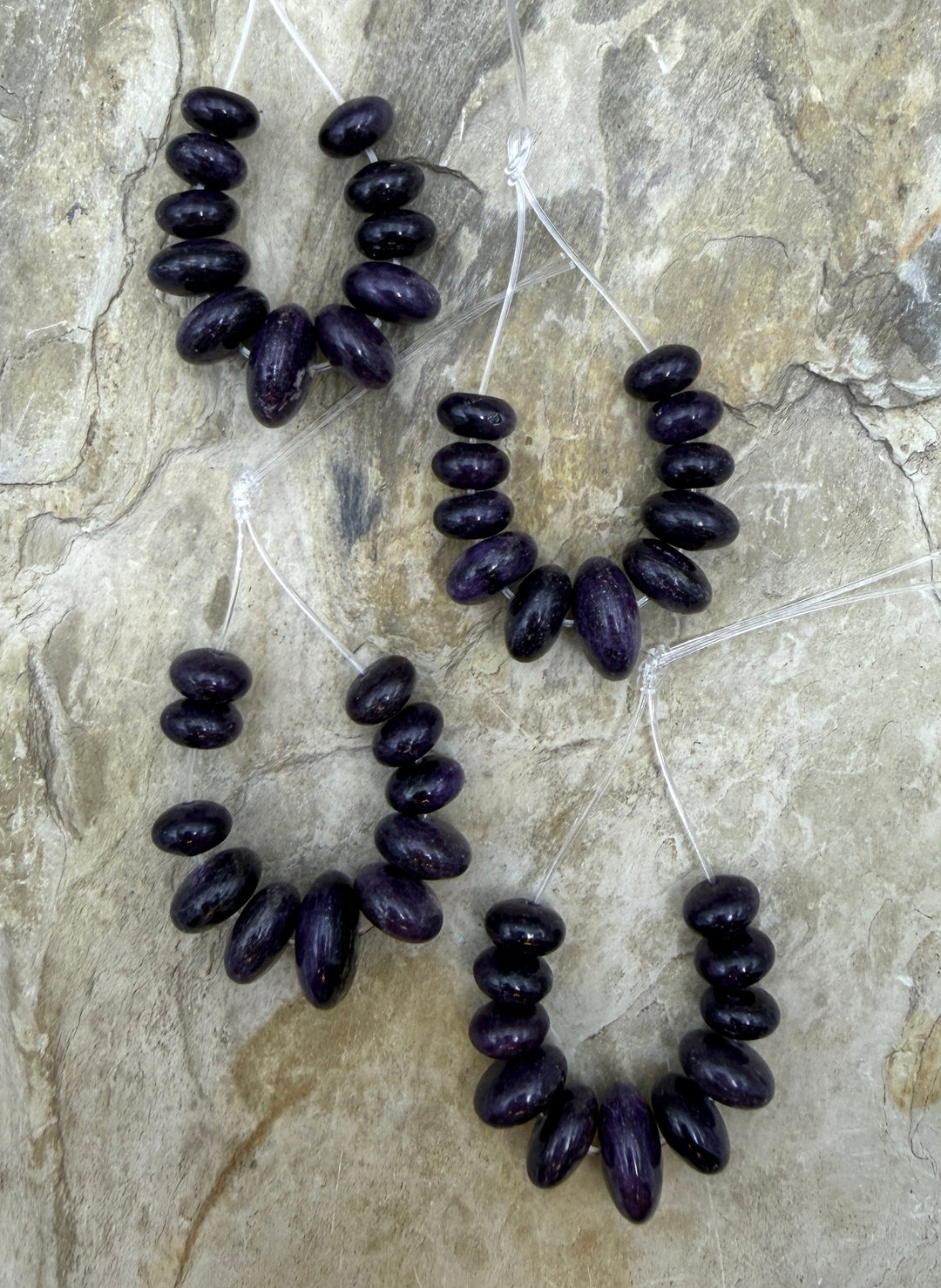 RARE Dark Purple Sugilite (South Africa) Graduated Rondelle