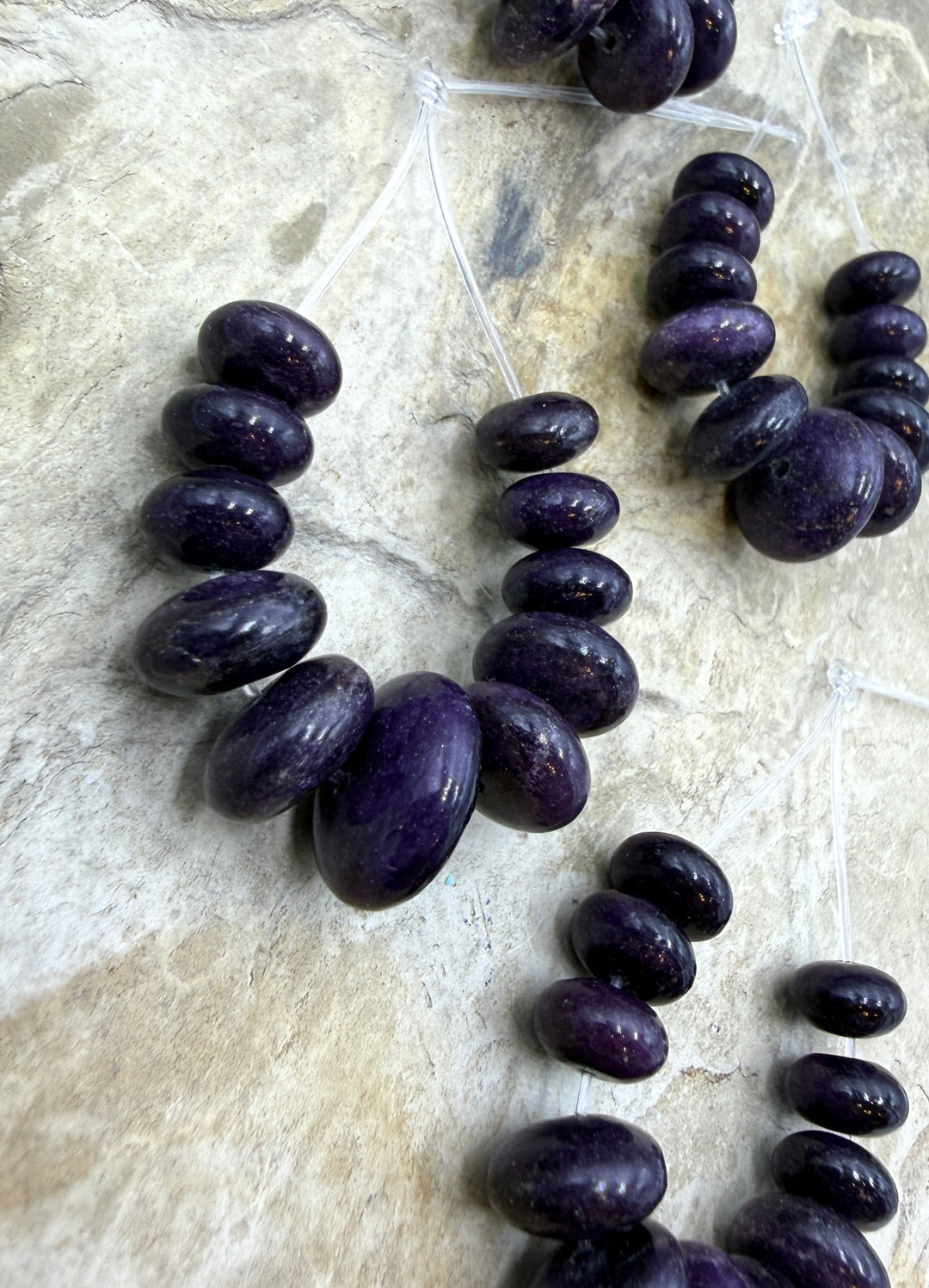 RARE Dark Purple Sugilite (South Africa) Graduated Rondelle