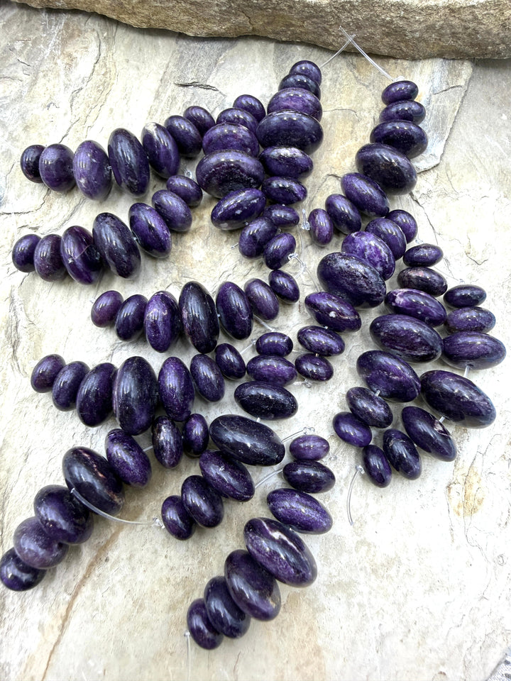 RARE Dark Purple Sugilite (South Africa) Graduated Rondelle