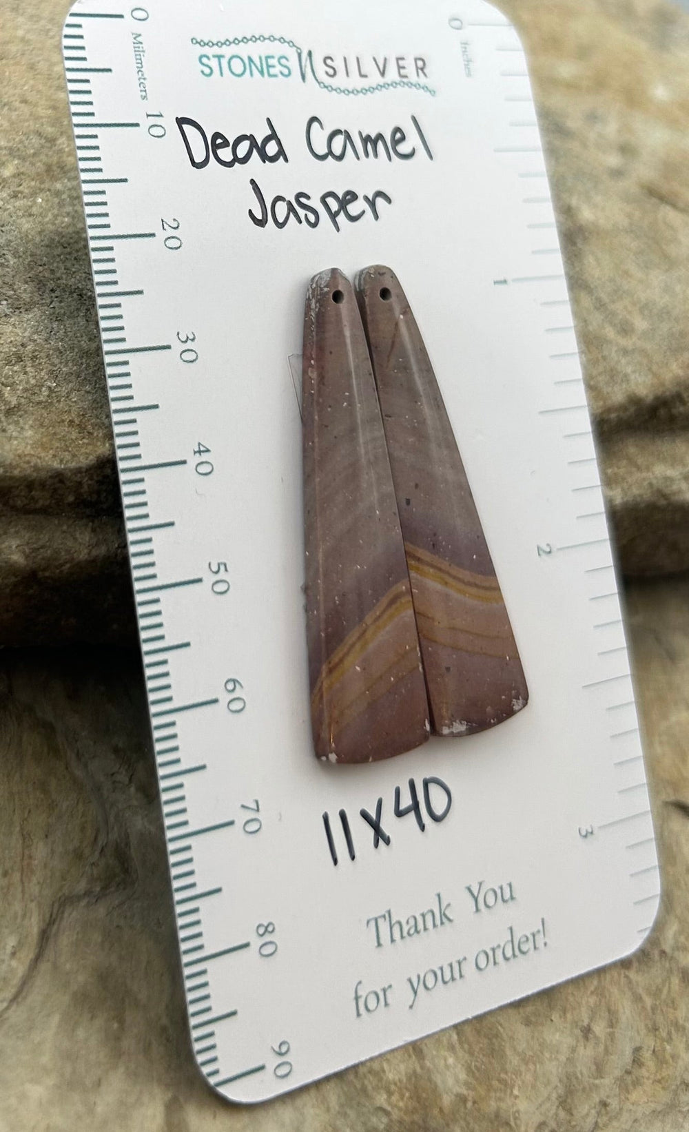 RARE Dead Camel Jasper (Nevada) Matching Earring Slab Bead