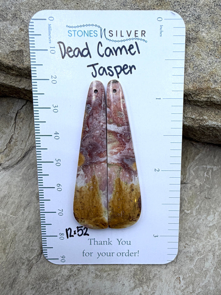 RARE Dead Camel Jasper (Nevada) Matching Earring Slab Bead